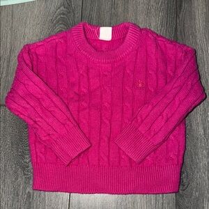 GAP Factory Kids' Bright Pink Cable Sweater